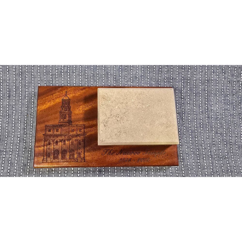 Wooden and Stone Commemorative Plaque of the Nauvoo Temple